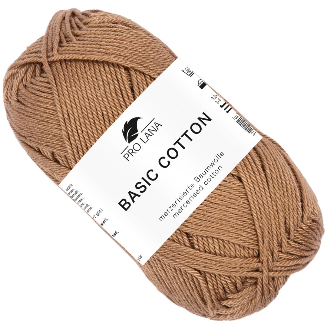 Pro Lana - Basic cotton - 50g/125m - 08 Hellbraun