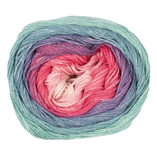 Pro Lana - 1-2-3 IDEEN Farbverlaufsgarn - 33 pink/mint - 100% Baumwolle