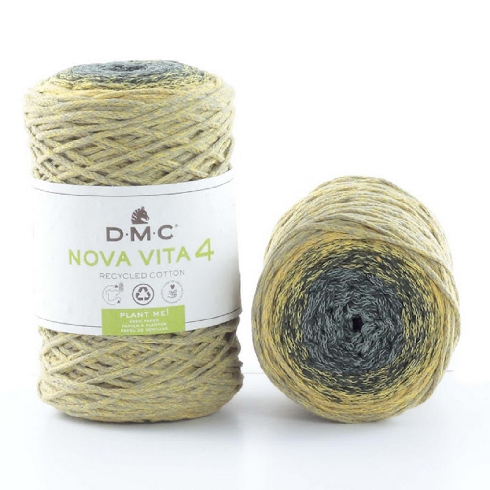 DMC Nova Vita 4 (Multicolor 250g) - 80% recycelte BW / 20% PES - 108 Olive