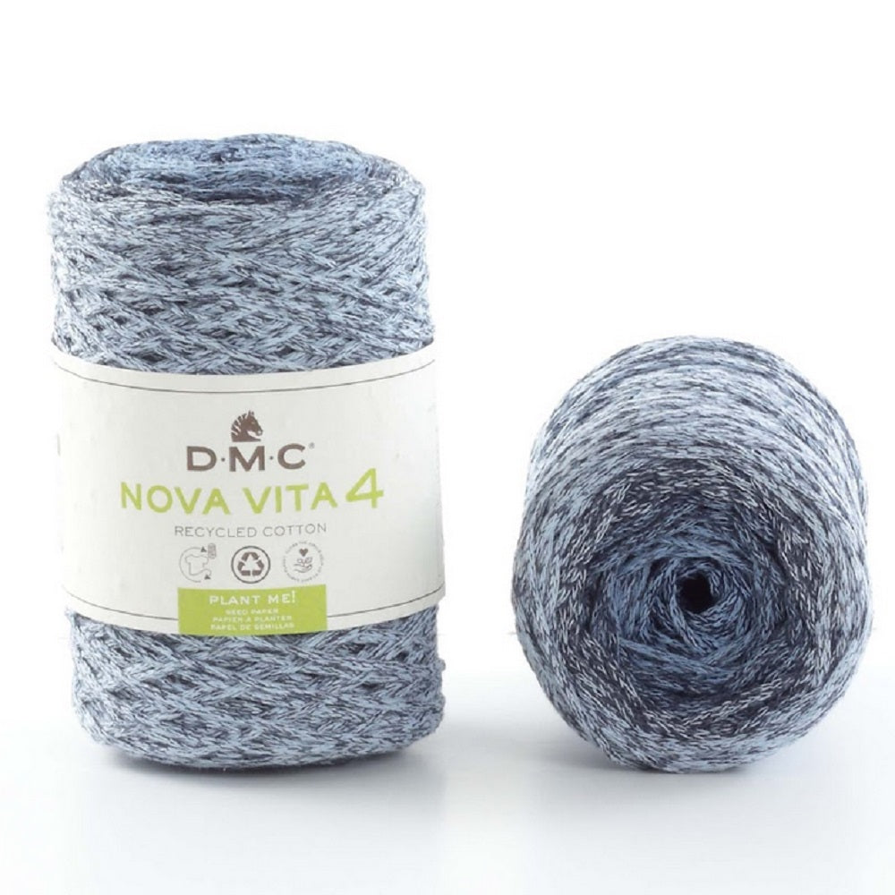 DMC Nova Vita 4 (Multicolor 250g) - 80% recycelte BW / 20% PES - 177 Bleu