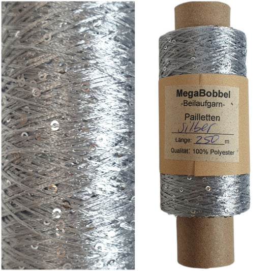 Paillettengarn - Silber - (BG38)