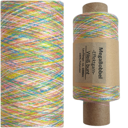 Effektgarn - Weiß bunt - (BG44)