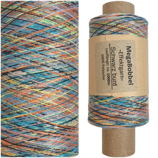 Effektgarn - Schwarz bunt - (BG45)