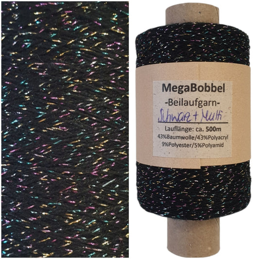 Contessa Lux -Glitzergarn - Schwarz-Multi - (BG50)