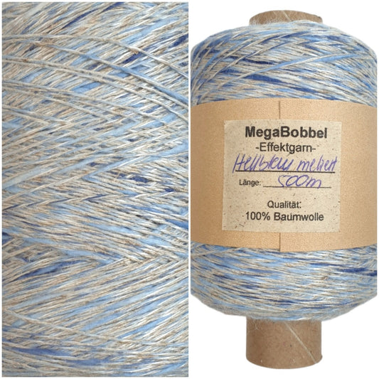 Effektgarn - Hellblau meliert - (BG54L)