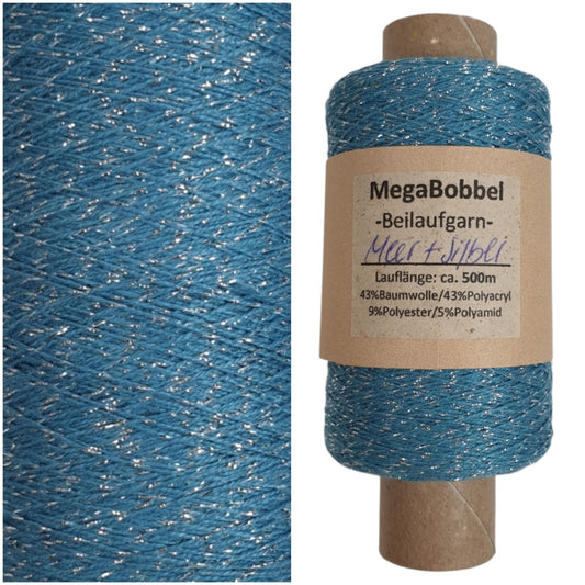 Contessa Lux - Glitzergarn - Meer-Silber - (BG56)