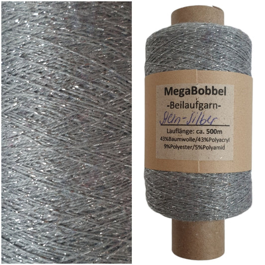 Contessa Lux -Glitzergarn - Stein-Silber - (BG63)
