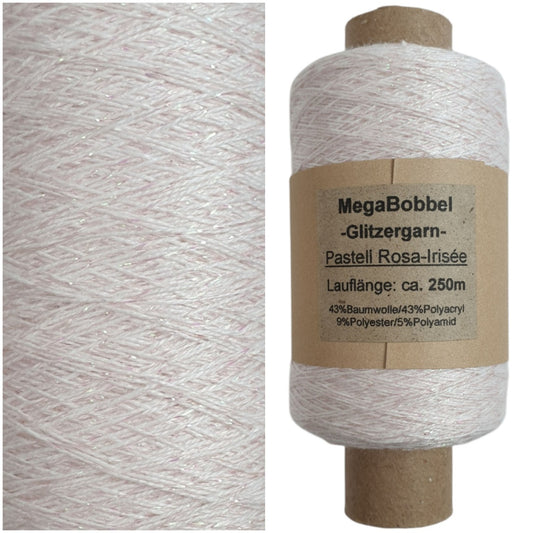 Contessa Lux - Glitzergarn - Pastell Rosa-Irisée - (BG77L) - 500m