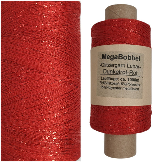 Lunar - Glitzergarn - Dunkelrot-Rot- (BG) - 1000m