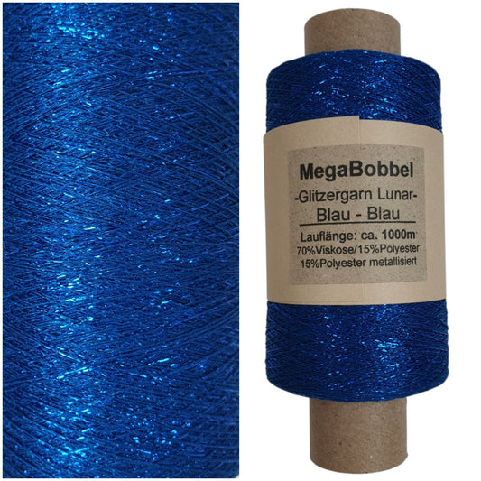 Lunar - Glitzergarn - Blau-Blau - (BG) - 1000m