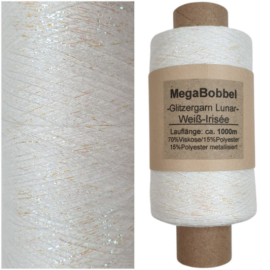 Lunar - Glitzergarn - WeiĂ-IrisĂ©e- (BG) - 1000m