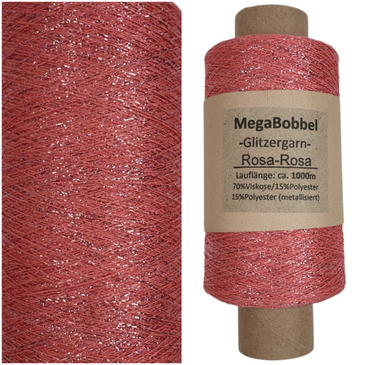 Lunar - Glitzergarn - Rosa-Rosa - (BG103) - 1000m