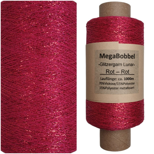 Lunar - Glitzergarn - Rot-Rot (BG) - 1000m