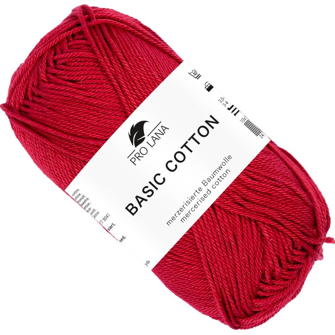 Pro Lana - Basic cotton - 50g/125m - 30 Rubinrot