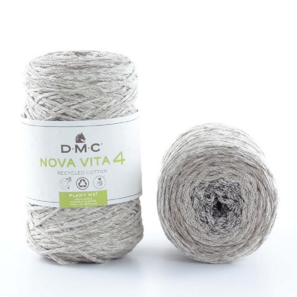 DMC Nova Vita 4 (Multicolor 250g) - 80% recycelte Baumwolle / 20% Polyester - 311 Brown-Beige
