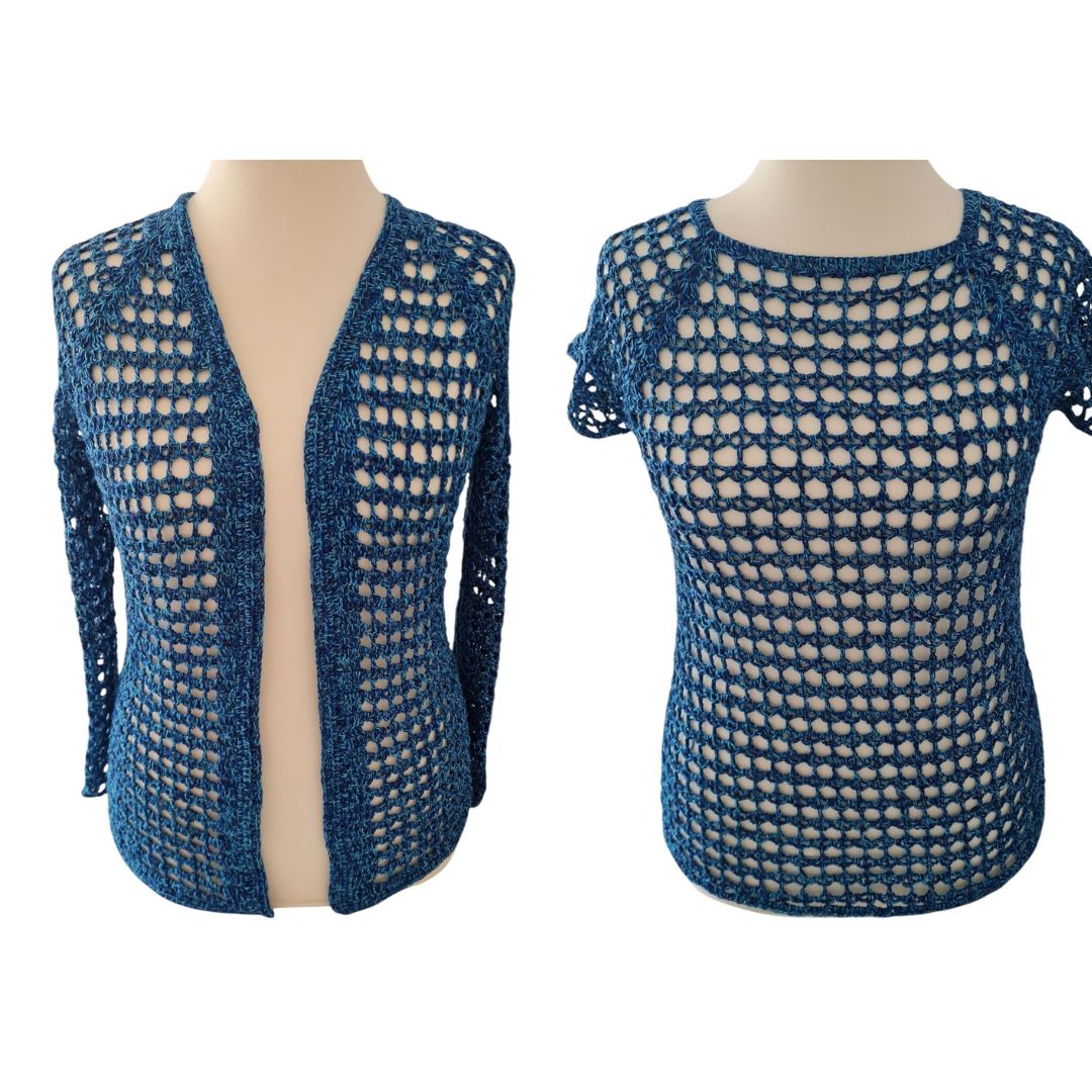 Häkelanleitung - 4 in 1 - Jacke / Pullover / Weste / Shirt "Cool Summer" (RVO)
