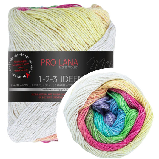 Pro Lana - 1-2-3 IDEEN Farbverlaufsgarn - 14 sommer - 100% Baumwolle