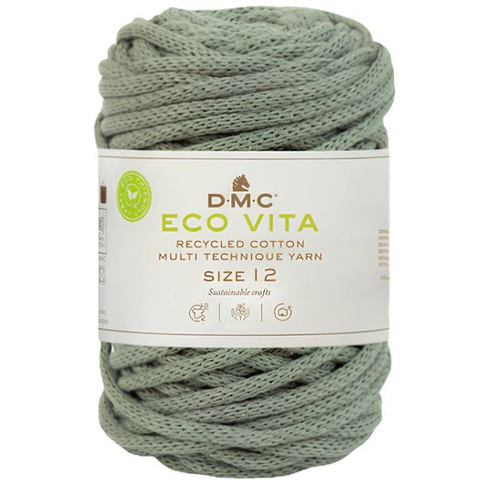 DMC Eco Vita 12 (250g-55m) - 80% recycelte Baumwolle / 20% Polyester - 85 Khaki