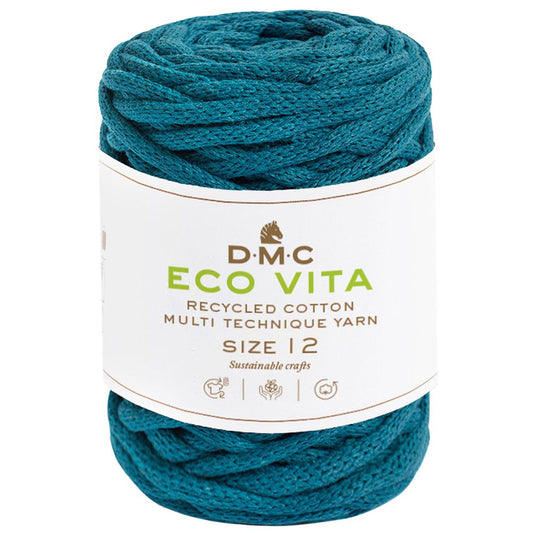 DMC Eco Vita 12 (250g-55m) - 80% recycelte Baumwolle / 20% Polyester - 73 Petrol