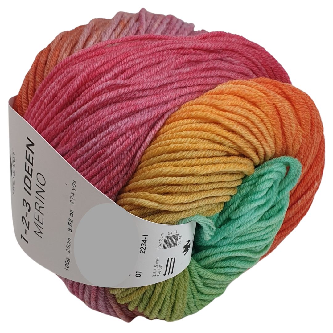 Pro Lana - 1-2-3 IDEEN Farbverlaufsgarn - MERINO 01