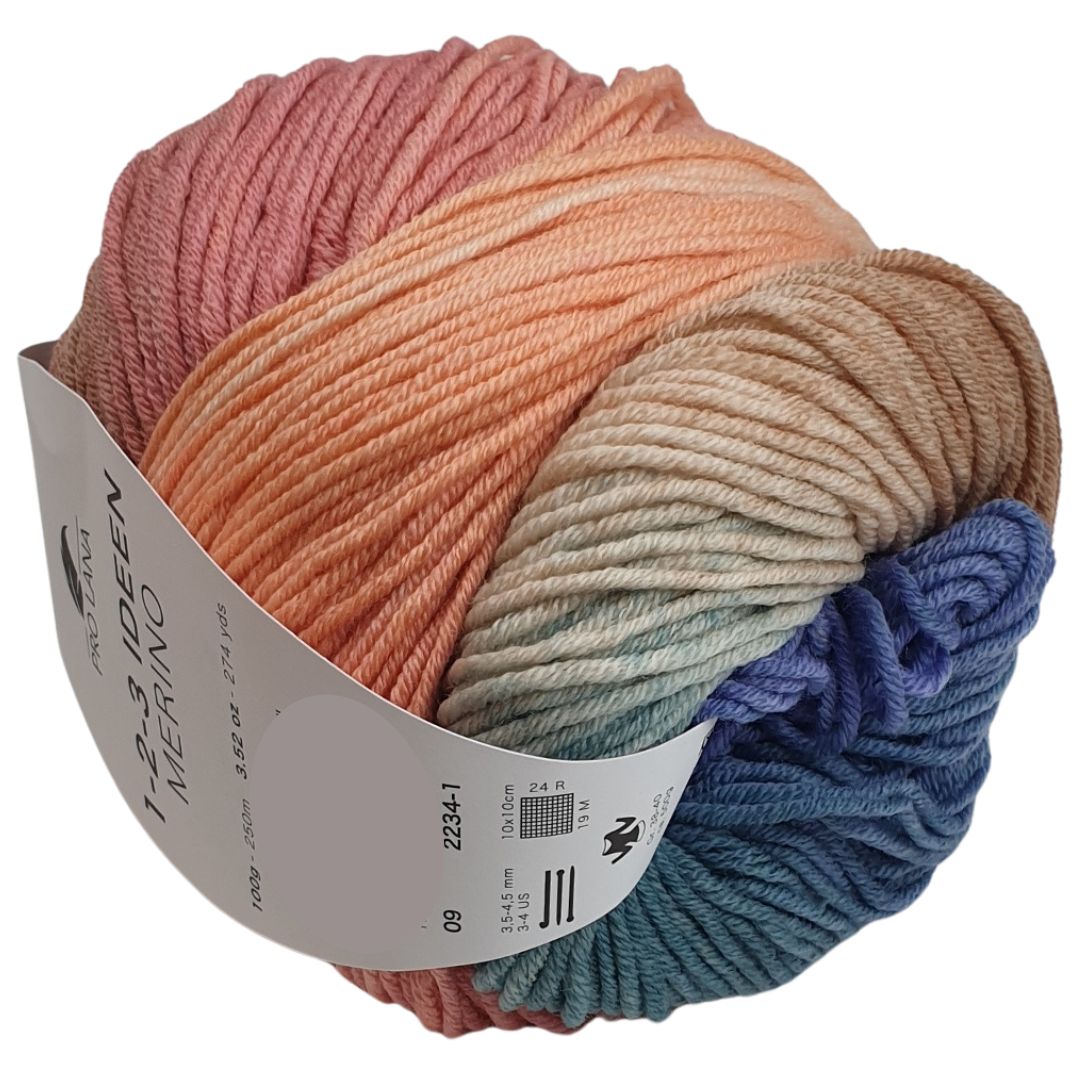 Pro Lana - 1-2-3 IDEEN Farbverlaufsgarn - MERINO 09