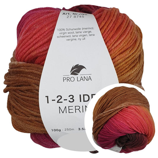Pro Lana - 1-2-3 IDEEN Farbverlaufsgarn - MERINO 08