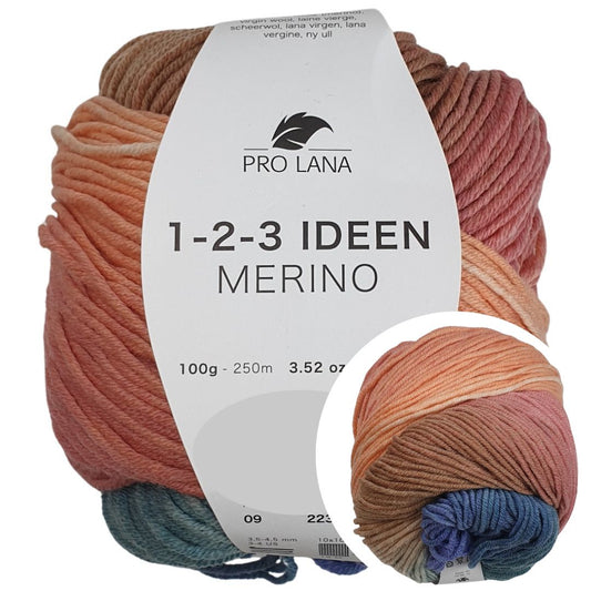 Pro Lana - 1-2-3 IDEEN Farbverlaufsgarn - MERINO 09