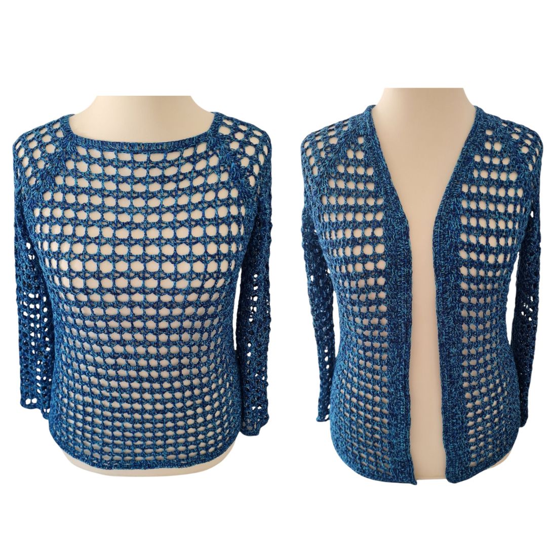 Häkelanleitung - 4 in 1 - Jacke / Pullover / Weste / Shirt "Cool Summer" (RVO)