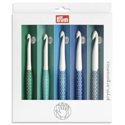 Prym - Wollhäkelnadel-SET - Ergonomics (7-12mm)