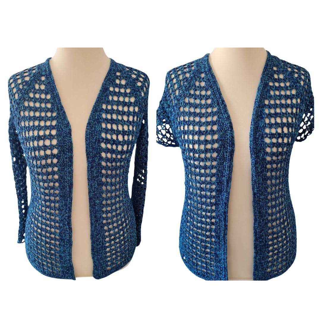 Häkelanleitung - 4 in 1 - Jacke / Pullover / Weste / Shirt "Cool Summer" (RVO)