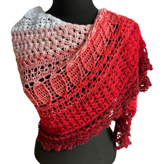 Häkelanleitung - Tuchstola "Tulpenwiese"