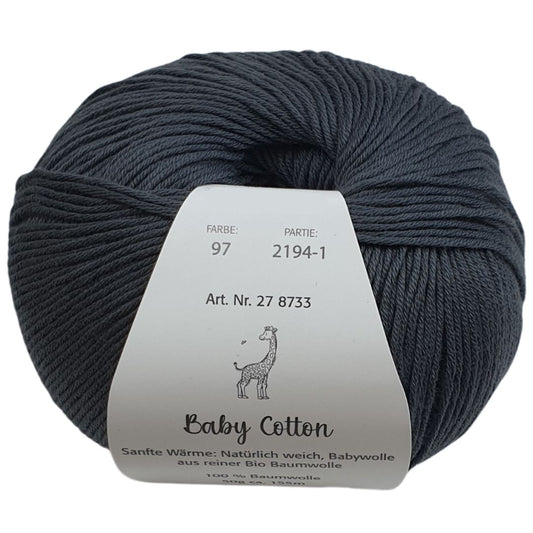 Pro Lana - Baby cotton - 50g/155m - 97 Dunkelgrau