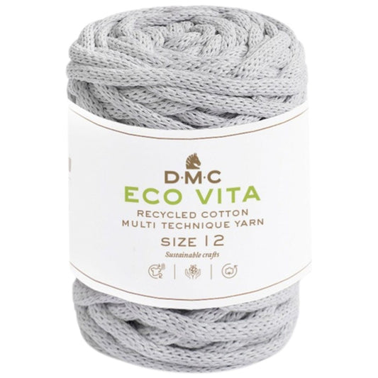 DMC Eco Vita 12 (250g-55m) - 80% recycelte Baumwolle / 20% Polyester - 121 Hellgrau