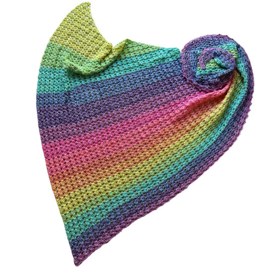 Häkelanleitung - Asymmetrisches Tuch "Muschelgarten"