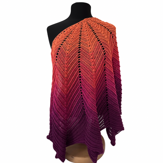 Häkelanleitung - Zackentuch "Sternenwelle"