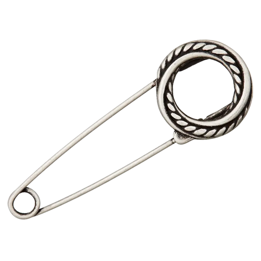 Prym Kiltnadel - 75mm - altsilber (geflochtener Kreis)