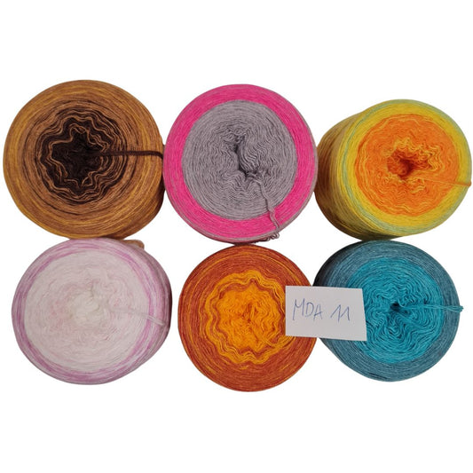 MODAL-Bobbel-Paket - (MD A 11 ) - ca. 580g - 3+4 fädig - Mützen / Patchwork