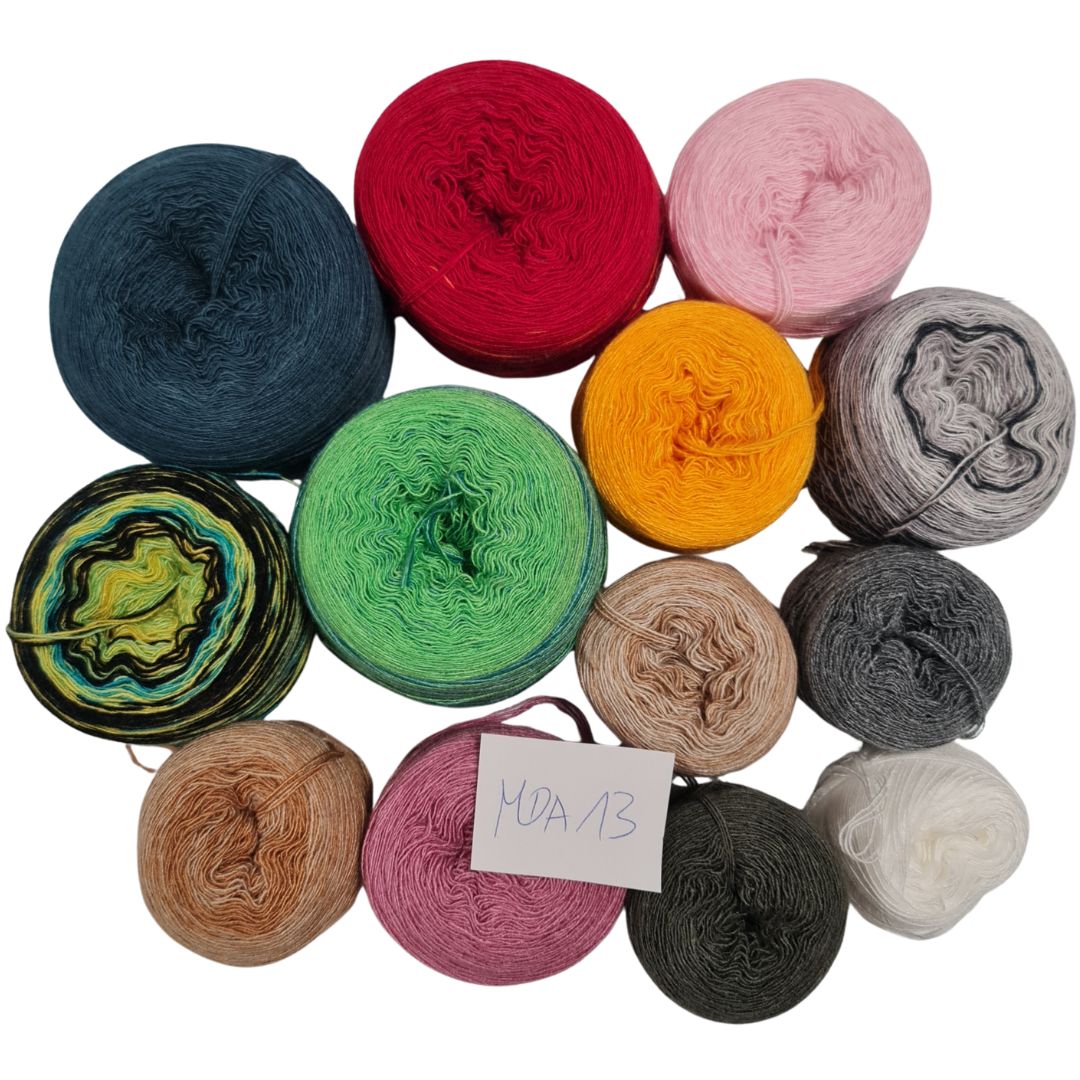 MODAL-Bobbel-Paket - (MD A 13 ) - ca. 390g - 3+4 fädig - Amigurumi / Patchwork