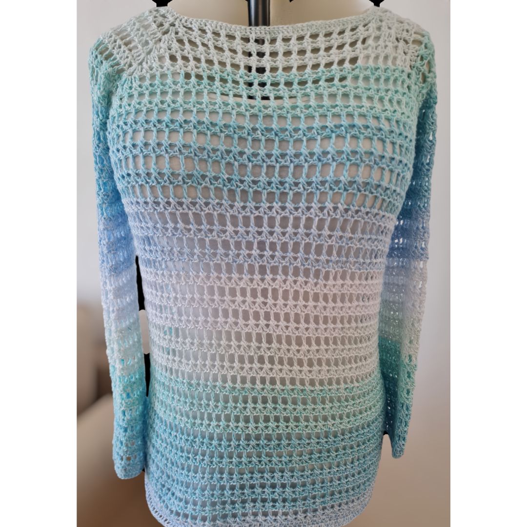 Häkelanleitung - Netzshirt / Netzpullover "Crossover"