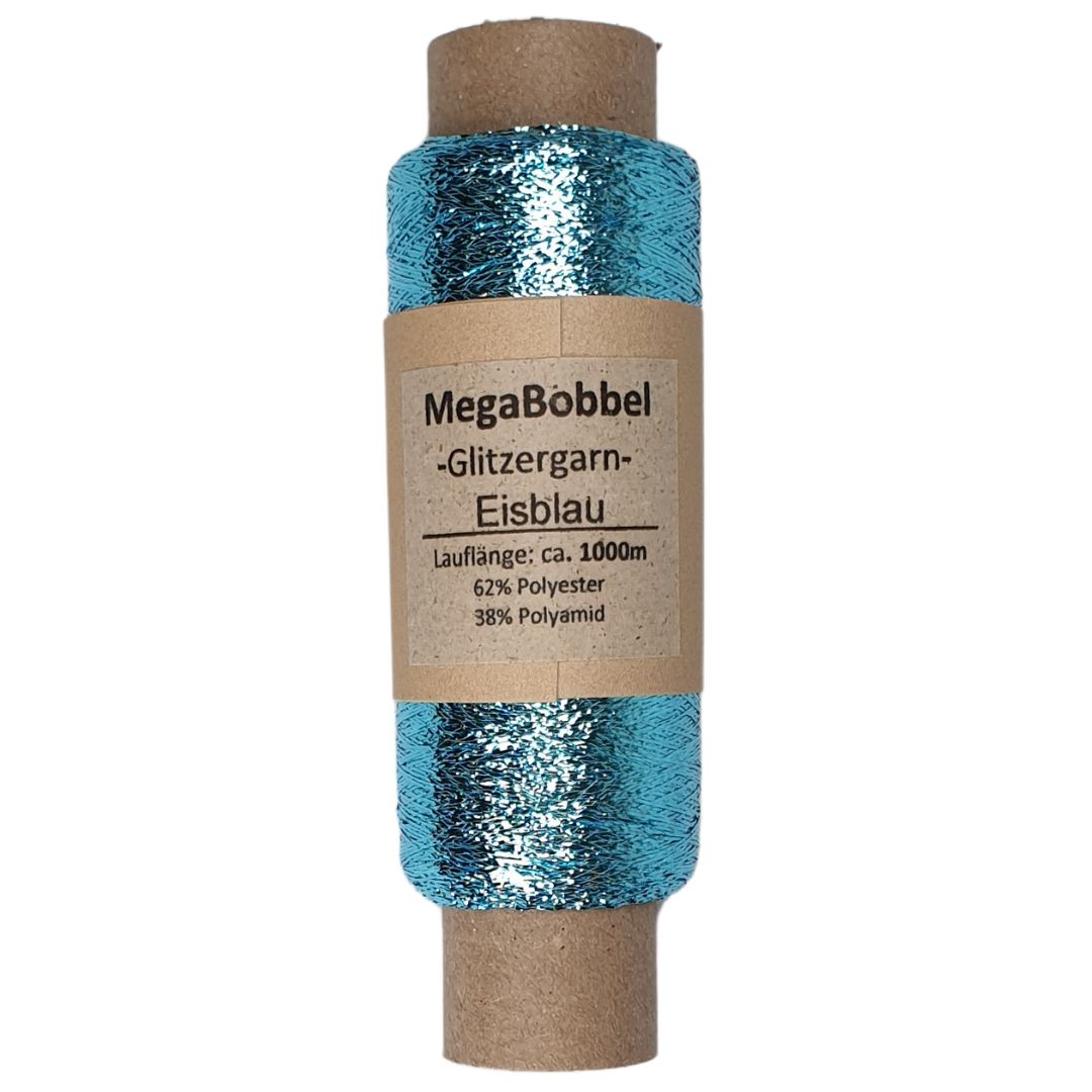 Glitzergarn - Eisblau - (BG12)