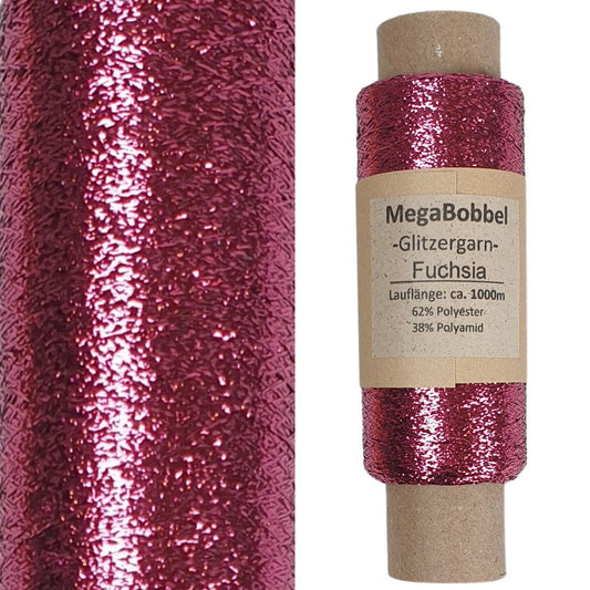 Glitzergarn - Fuchsia - (BG25 R)