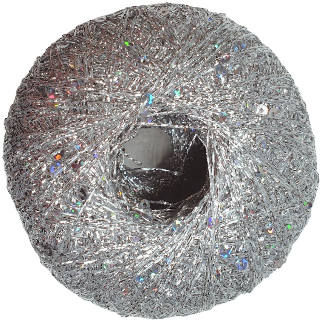 Rellana - Paillettengarn - 25g/325m - 201 Silber