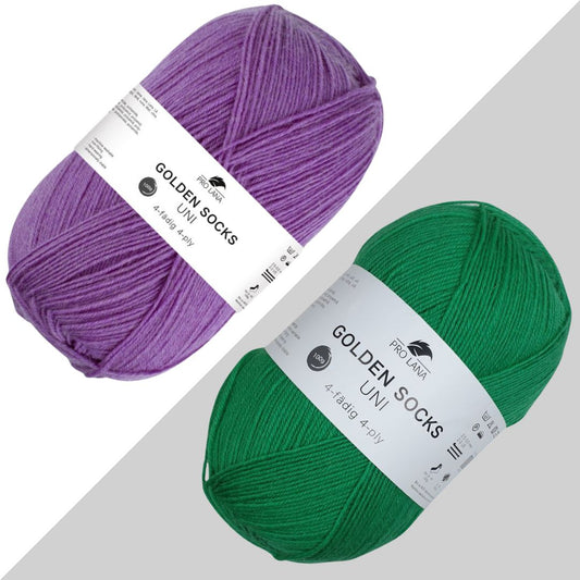 Pro Lana - Golden Socks UNI - 423 Oleander oder 427 Grasgrün