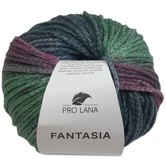 Pro Lana - FANTASIA - 50g/120m - Kettgarn mit Farbverlauf - 185 Grün Rosa