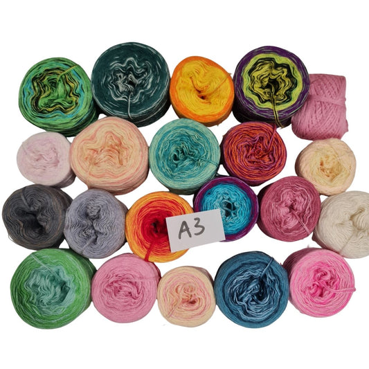 Bobbel-Paket - (A 3 ) - 3+4 fädig-ca.500g - Amigurumi