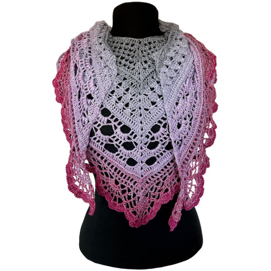 Häkelanleitung - V-Schal "Goldene Stunde"