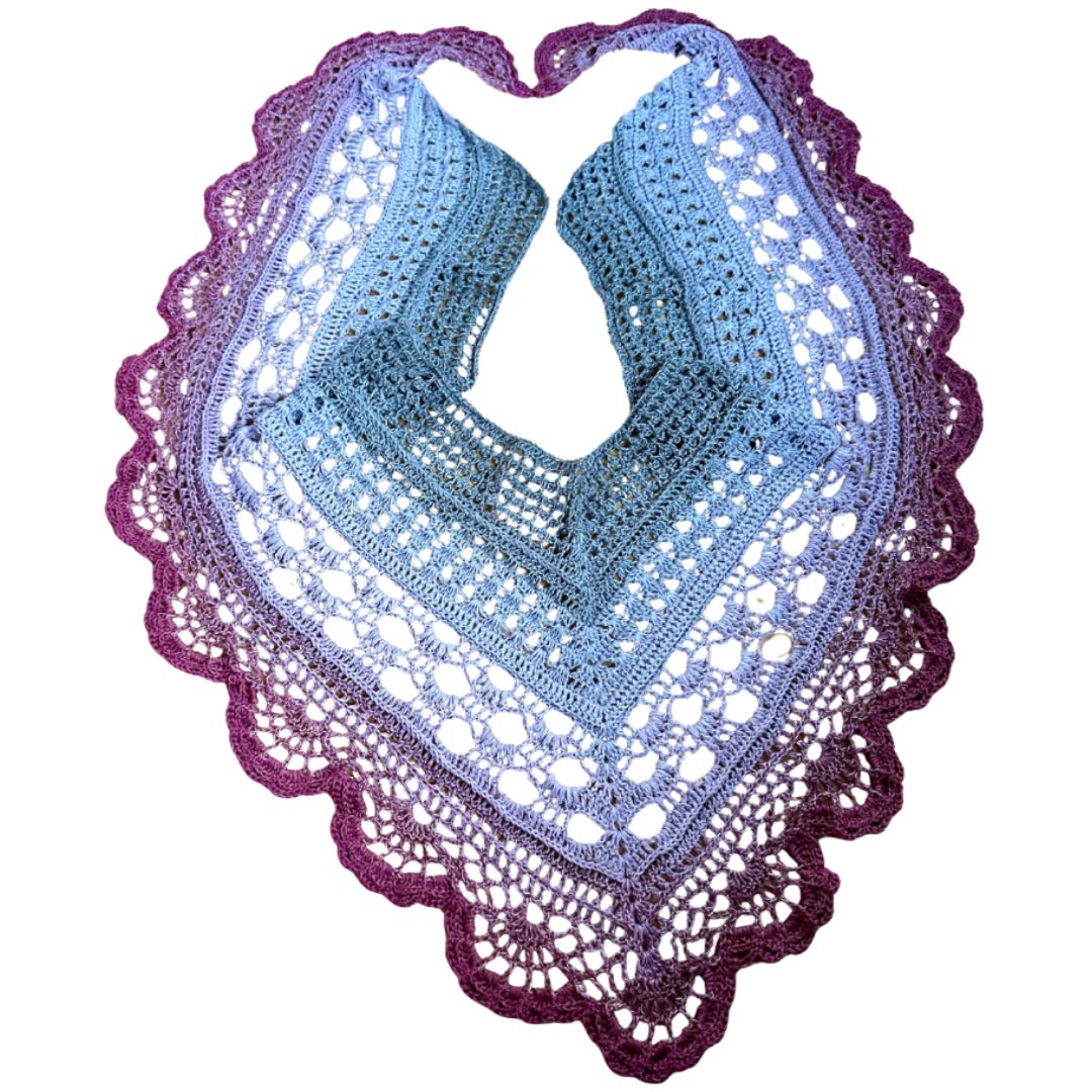 Häkelanleitung - V-Schal "Goldene Stunde"