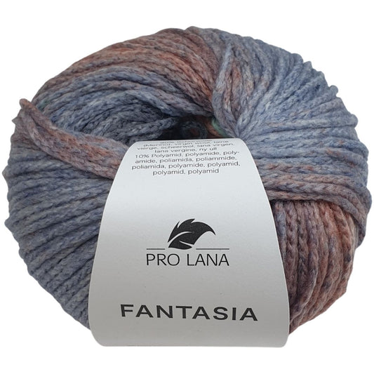Pro Lana - FANTASIA - 50g/120m - Kettgarn mit Farbverlauf - 180 Graublau-Rosenholz