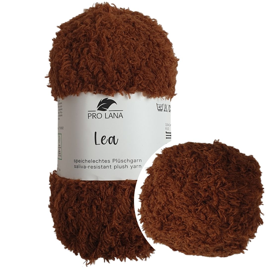 Pro Lana - LEA - 25g/90m - Plüschgarn (speichelecht) - 10 d.braun