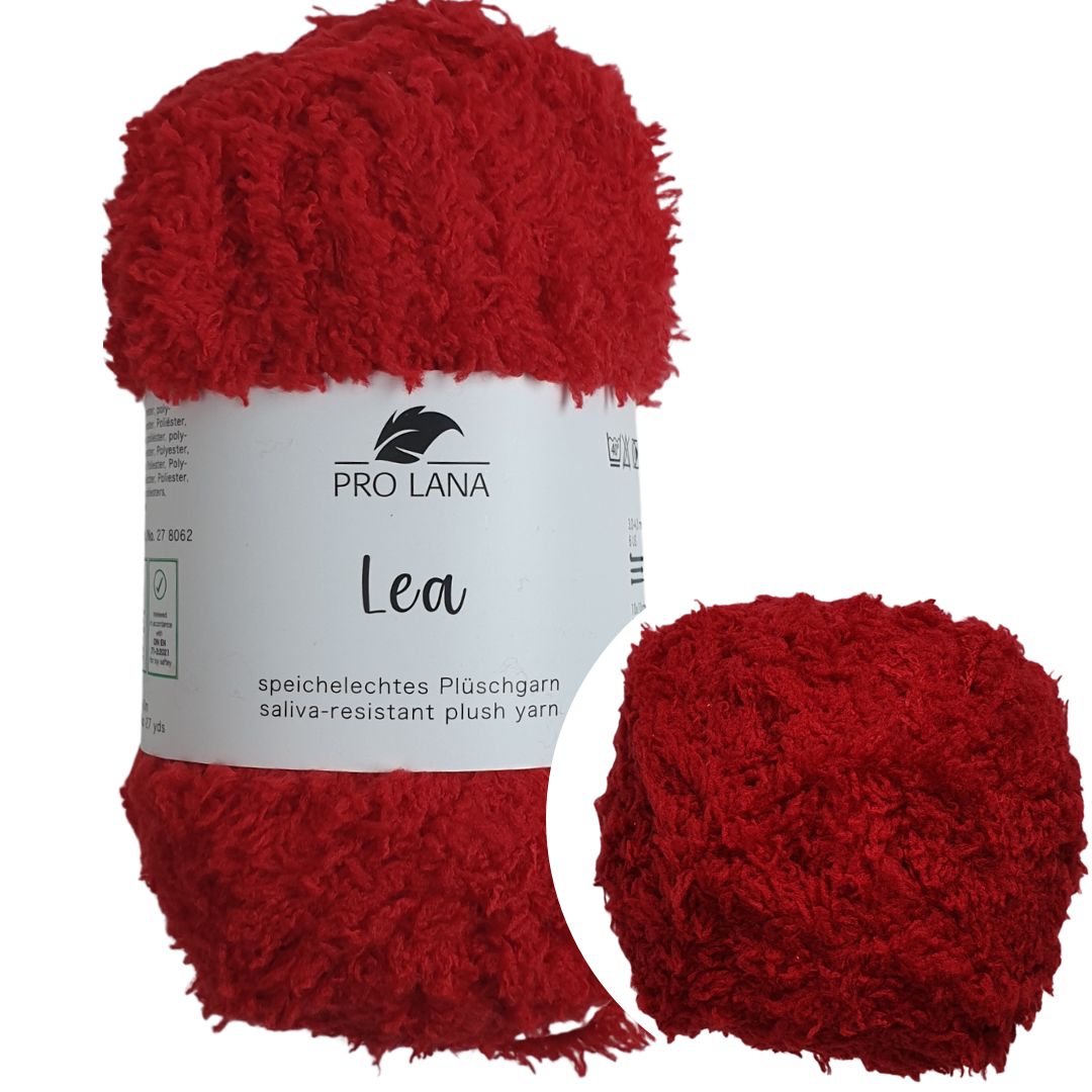 Pro Lana - LEA - 25g/90m - Plüschgarn (speichelecht) - 30 rubinrot